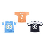 Anthony Miller Signed Tennessee Vols Jersey, Anthony Miller Signed Cowboys Jersey Inscribed "5x Pro", & Anthony Miller Signed Chargers Jersey Inscribed "5x Pro"