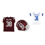 Roy Williams Signed Oklahoma Sooners Jersey , Roy Williams Signed Oklahoma Sooners Speed Mini Helmet , & Roy Williams Signed Dallas Cowboys Jersey