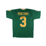 Joe Montana Signed Notre Dame Jersey & Jerome Bettis Signed Notre Dame Jersey