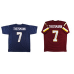 Joe Theismann Signed Notre Dame Fighting Irish Jersey Inscribed "CHOF 2003" & Joe Theismann Signed Redskins Jersey Inscribed "SB XVII Champs"