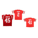 Archie Griffin Signed Ohio St Buckeyes Jersey Inscribed "HT 74/75" , Keith Byars Signed Ohio St Buckeyes Jersey , & J. K. Dobbins Signed Ohio St Buckeyes Jersey