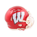 Ron Dayne Signed Wisconsin Badgers Flash Alternate Speed Mini Helmet Inscribed "99H", Ron Dayne Signed Wisconsin Badgers Jersey Inscribed "99 H", & Ron Dayne Signed NY Giants Jersey