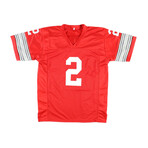 Archie Griffin Signed Ohio St Buckeyes Jersey Inscribed "HT 74/75" , Keith Byars Signed Ohio St Buckeyes Jersey , & J. K. Dobbins Signed Ohio St Buckeyes Jersey