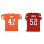 Michael Irvin Signed Miami Hurricanes Jersey & Ray Lewis Signed Miami Hurricanes Jersey