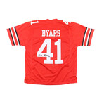 Archie Griffin Signed Ohio St Buckeyes Jersey Inscribed "HT 74/75" , Keith Byars Signed Ohio St Buckeyes Jersey , & J. K. Dobbins Signed Ohio St Buckeyes Jersey