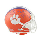 Travis Etienne Jr. Signed Clemson Jersey, Travis Etienne Signed Clemson Tigers Mini-Helmet Inscribed "Tiger King" + Tee Higgins Signed Clemson Jersey