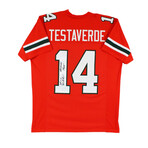 Vinny Testaverde Signed Miami Hurricanes Jersey Inscribed "Heisman 1986" & Vinny Testaverde Signed NY Jets Jersey