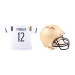 Roger Staubach Signed Navy Midshipmen Jersey Inscribed "Heisman 63" & Roger Staubach Signed Navy Midshipmen Mini Helmet