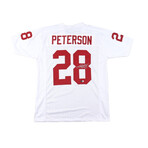 Adrian Peterson Signed Oklahoma Sooners Jersey , Billy Sims Signed Oklahoma Sooners Mini Helmet Inscribed "78 Heisman", & Billy Sims Signed Oklahoma Sooners Jersey Inscribed "78 Heisman"