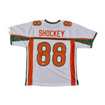 Frank Gore Signed Miami Hurricanes Jersey, Duke Johnson Nike Signed Miami Hurricanes Jersey Inscribed " All-Time Rushing Champ", & Jeremy Shockey Signed Miami Hurricanes Jersey