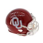 Adrian Peterson Signed Oklahoma Sooners Jersey , Billy Sims Signed Oklahoma Sooners Mini Helmet Inscribed "78 Heisman", & Billy Sims Signed Oklahoma Sooners Jersey Inscribed "78 Heisman"