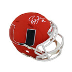 Ray Lewis Signed Miami Hurricanes Jersey & Ray Lewis Signed Miami Hurricanes AMP Alternate Speed Mini Helmet