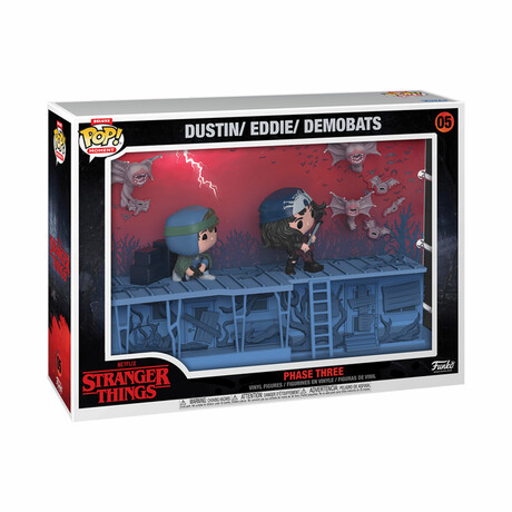 Stranger Things Dustin & Eddie vs. Demobats Funko Pop! Moment Display (18X13)