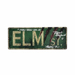 Robert Englund Autographed "Elm Street" Replica Street Sign