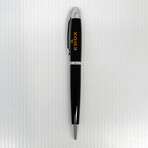 Edox // Pen With Original Box // Black + Silver + Orange