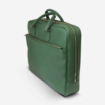 Rolex // Men's Leather Briefcase // Green