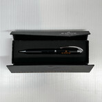 Edox // Pen With Original Box // Black + Silver + Orange