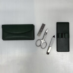 Rolex // Leather Manicure Set // Set of 3 // Green