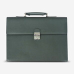 Rolex // Men’s Leather Briefcase // Green