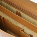 Rolex // Men’s Havana Leather Briefcase // Light Brown