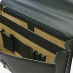 Rolex // Men’s Leather Briefcase // Green