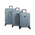 American Flyer Moraga 3-Piece Hardside Spinner Luggage Set // Dusk Blue