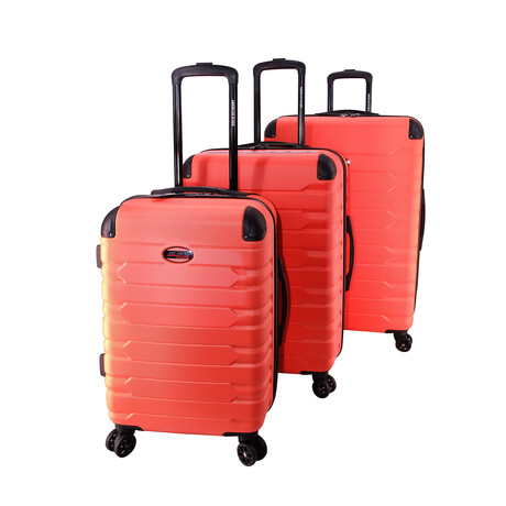 American Flyer Mina 3-Piece Hardside Luggage Set // Coral