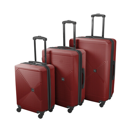 American Flyer Knox 3-Piece Hardside Luggage Set // Burgundy