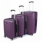 American Flyer Seger 3-Piece Hardside Luggage Set // Plum