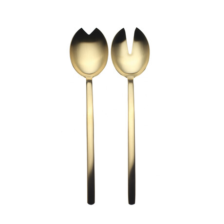 Due Ice Gold Salad Serving Set //  2 Pcs.