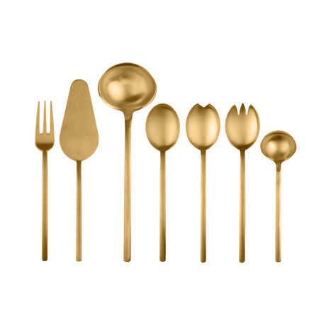 Due Ice Gold Serving Set //  7 Pcs.