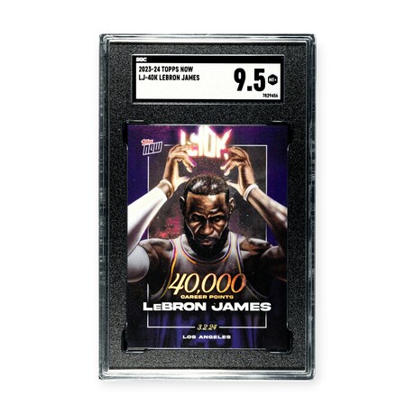 Lebron James // 2023-24 Topps Now 40k Career Points // SGC 9.5 Mint+