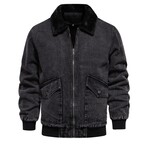 Denim Flannel Jacket // Dark Gray (L)