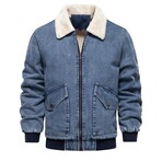 Denim Flannel Jacket // Dark Blue (XS)