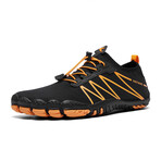 Hiitave Men's Barefoot Sport Water Shoes // Black + Orange (Euro: 45)