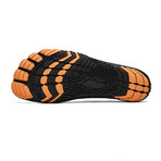 Hiitave Men's Barefoot Sport Water Shoes // Black + Orange (Euro: 40)