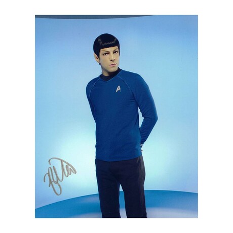 Zachary Quinto Autographed Star Trek 8X10 Photo