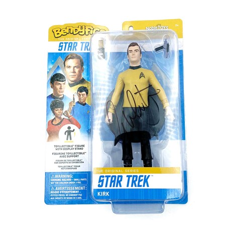 William Shatner Autographed "Captain Kirk" BendyFigs Figurine