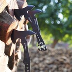 Throwing Axes + Knives Set // Set of 6 // Black Finish + No Scales