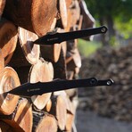 Throwing Axes + Knives Set // Set of 6 // Black Finish + No Scales