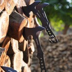 Throwing Axes + Knives Set // Set of 6 // Black Finish + No Scales