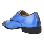 Gloria // Leather Classic Burnished Toe Monk Shoes // Royal Blue (US: 10.5)