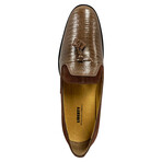 Warren // Leather Lizard Print Loafers Shoes // Brown (US: 11)