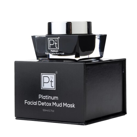 Platinum Diamond Infused Facial Detox Mud Mask with Vitamin C