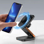 3-in-1 FlexiTrip: Foldable Wireless Charger // Black