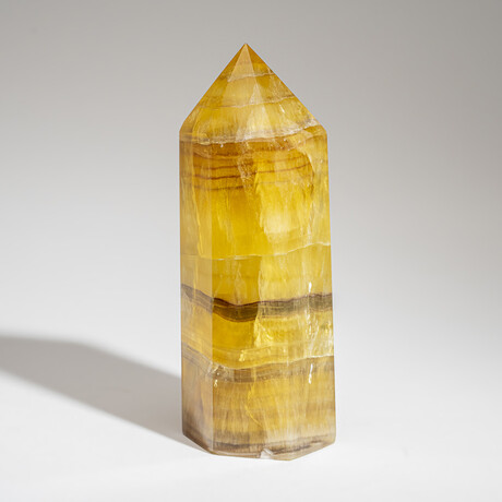 Genuine Polished Yellow Fluorite Point from Argentina // 2 lbs