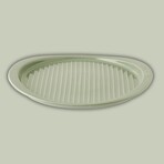 Leo Balance Stone Ribbed Pizza Tray 15.75"// Sage