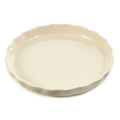 Leo Balance Stone Rippled Pie Dish 11"// 1.59qt. // Moonbeam