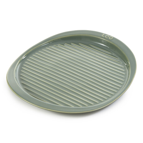 Leo Balance Stone Ribbed Pizza Tray 15.75"// Sage