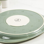 Leo Balance Stone Ribbed Pizza Tray 15.75"// Sage